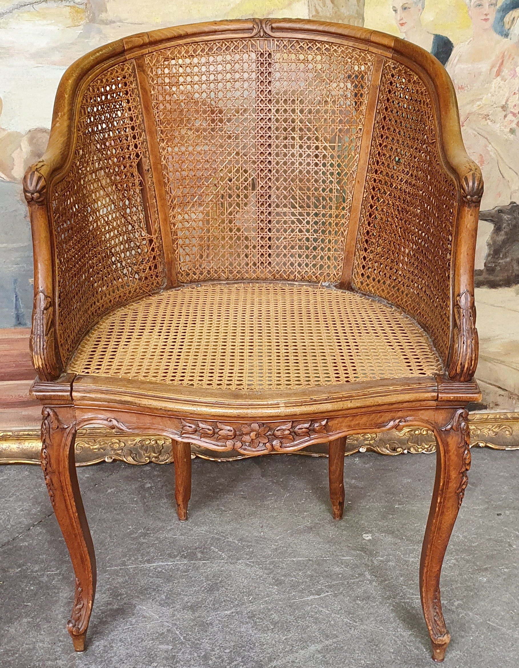 A 'Bergère en Gondole' Desk Armchair